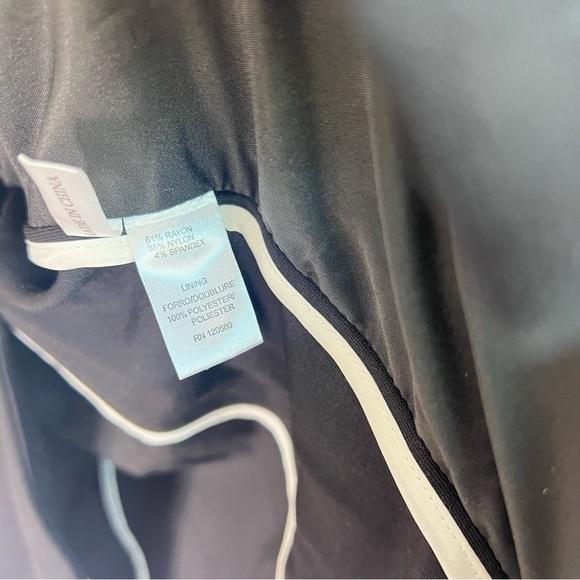 AMANDA + Chelsea blazer size 1X piped shoulder Ponte jacket black - Picture 7 of 7